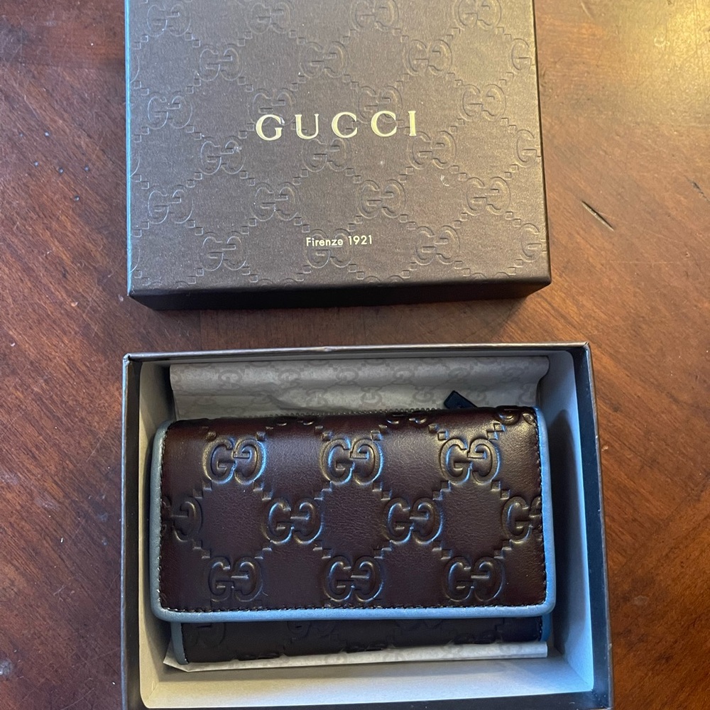 Gucci Guccissima Key Case/Wallet with Coin pouch